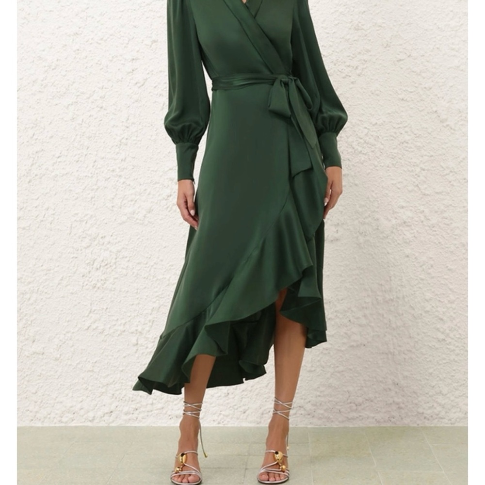 Zimmermann Silk Wrap ‘Midi’ Dress